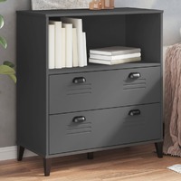  Bookcase VIKEN Anthracite Grey 80x40x90 cm Engineered Wood