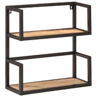 Wall Shelf 55x20x55 cm Solid Wood Mango and Iron