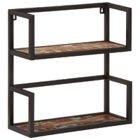  Wall Shelf 55x20x55 cm Solid Wood Reclaimed and Iron