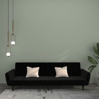  2-Seater Sofa Bed Black Velvet