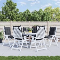  Highback Chair Cushions 6 pcs Anthracite Oxford Fabric