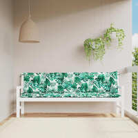  Garden Bench Cushions 2 pcs Leaf Pattern 200x50x7 cm Oxford Fabric