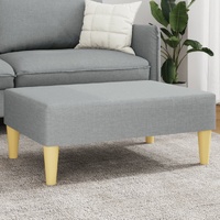  Footstool Light Grey 77x55x31 cm Fabric