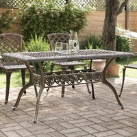  Garden Table Bronze 150x90x72 cm Cast Aluminium