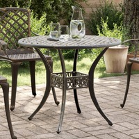  Garden Table Bronze Ø90x75 cm Cast Aluminium