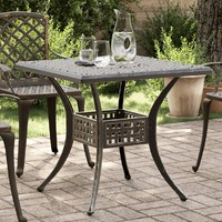  Garden Table Bronze 80x80x75 cm Cast Aluminium