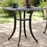  Garden Table Black 53x53x53 cm Cast Aluminium
