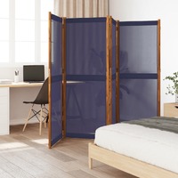  4-Panel Room Divider Dark Blue 280x180 cm