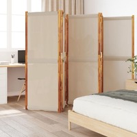  5-Panel Room Divider Taupe 350x180 cm