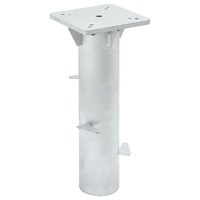  In-Ground Parasol Base Silver 16x16x39.5 cm Steel