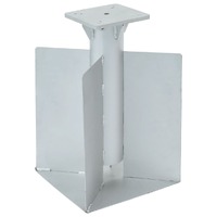  In-Ground Parasol Base Silver 27.5x27.5x45 cm Steel