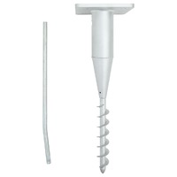  In-Ground Parasol Base with Rod 16x16x52 cm Steel