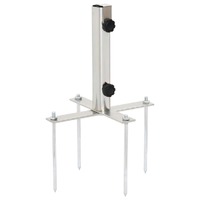  Parasol Base with Ground Spikes for Ø32-38 mm Silver Steel