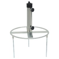  Parasol Base with Ground Spikes for Ø38/48 mm Silver Steel