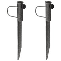  Parasol Stands with Spikes 2 pcs 19x42 cm Galvanised Steel