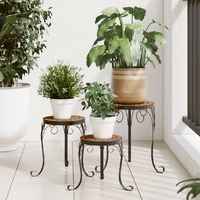  Plant Stands 3 pcs Terracotta Ceramic