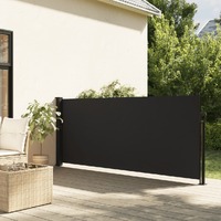 Retractable Side Awning Black 100x500 cm
