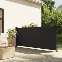  Retractable Side Awning Black 140x500 cm