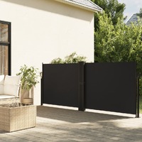  Retractable Side Awning Black 100x1000 cm