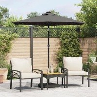  Garden Parasol with Steel Pole Anthracite 225x225x212 cm