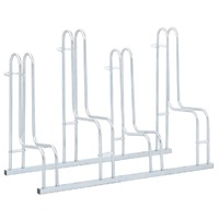  Bicycle Stand for 4 Bikes Floor Freestanding Galvanised Steel