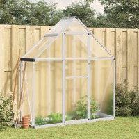  Greenhouse with Base Frame Silver 169x58x195 cm Aluminium