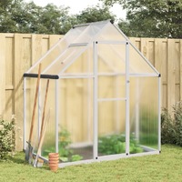  Greenhouse with Base Frame Silver 169x114x195 cm Aluminium