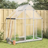  Greenhouse with Base Frame Silver 169x114x202 cm Aluminium