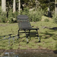  Fishing Chair with Adjustable Mud Legs Foldable Camouflage
