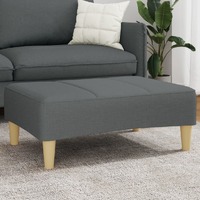  Footstool Dark Grey 77x55x31 cm Fabric