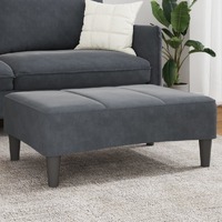  Footstool Dark Grey 77x55x31 cm Velvet