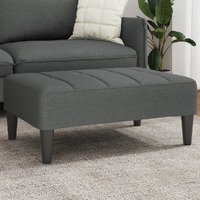  Footstool Dark Grey 77x55x31 cm Fabric