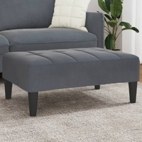  Footstool Dark Grey 77x55x31 cm Velvet