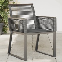  Garden Chairs 2 pcs Black Poly Rattan