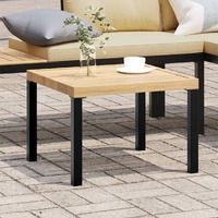  Garden Coffee Table Black 55x55x39.5 cm Powder-coated Steel