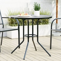  Patio Table Round Anthracite Ø80x72.5 cm Powder-coated Steel