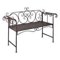  Garden Bench 132 cm Steel Antique Brown