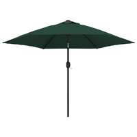  Garden Parasol Green 3m Steel Pole