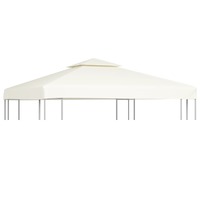  Waterproof Gazebo Cover Canopy 310 g / m² Cream White 3 x 3 m