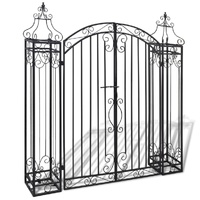  Ornamental Garden Gate Wrought Iron 122x20.5x134 cm