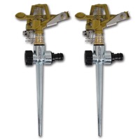 Impulse Sprinklers Garden Watering Zinc Metal Spike 2 pcs