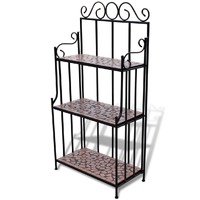  Mosaic Plant Stand Terracotta