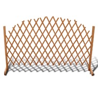  Trellis Fence Solid Wood 180x100 cm