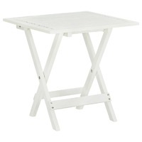  Bistro Table White 46x46x47 cm Solid Acacia Wood