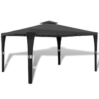  Poly Rattan Gazebo with Dark Grey Roof 3 x 4 m