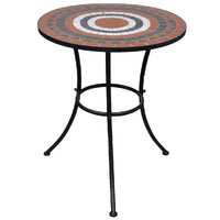  Bistro Table Terracotta and White 60 cm Mosaic