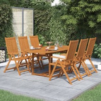  7 Piece Outdoor Dining Set Solid Acacia Wood