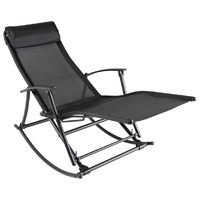  Garden Rocking Chair Steel and Textilene Black