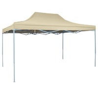  Foldable Tent Pop-Up 3x4.5 m Cream White