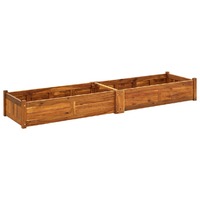  Garden Raised Bed Acacia Wood 200x50x25 cm